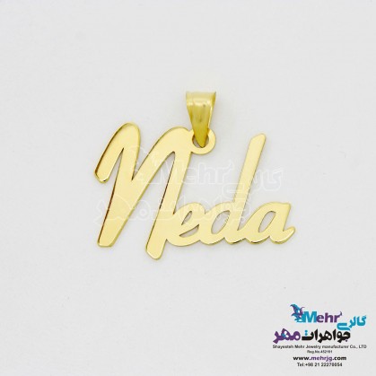 Gold Name Pendant - Neda Design-MN0169